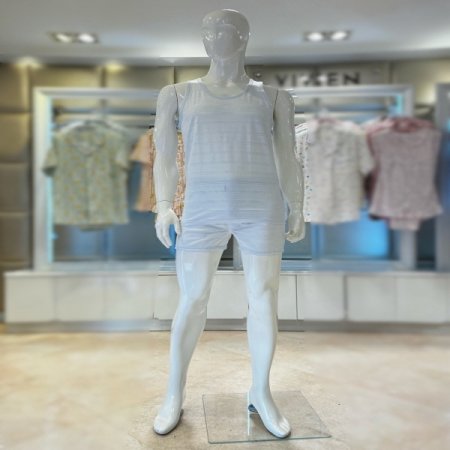 레이온 면혼방 남성런닝트렁크팬티세트