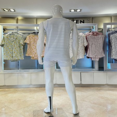 레이온 면혼방 남성런닝트렁크팬티세트