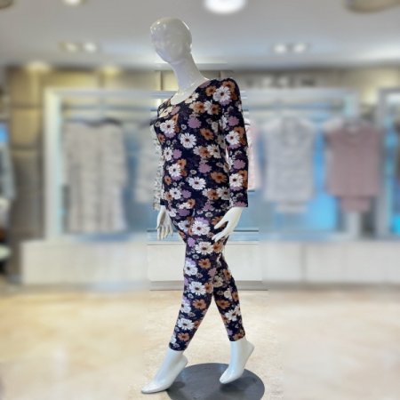 플라워패턴 여성내의 상하의 내복세트