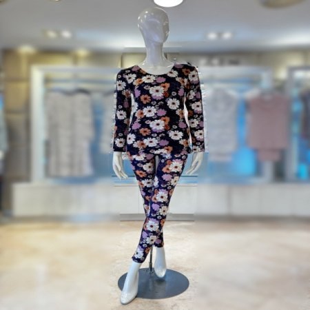 플라워패턴 여성내의 상하의 내복세트