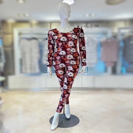 플라워패턴 여성내의 상하의 내복세트