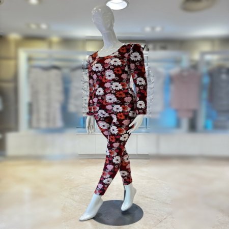 플라워패턴 여성내의 상하의 내복세트