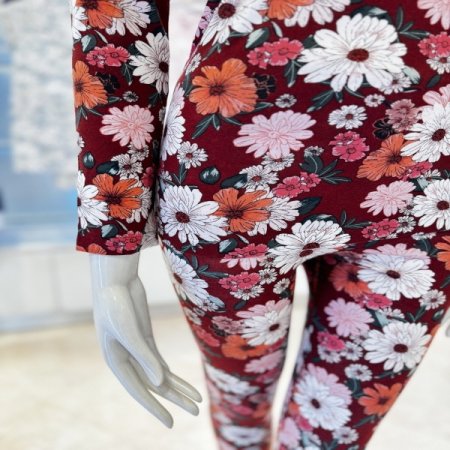 플라워패턴 여성내의 상하의 내복세트