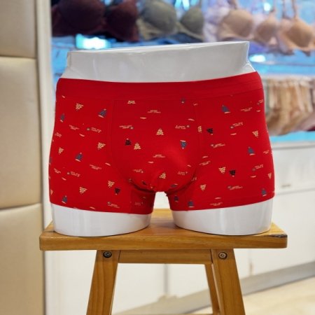 심리스 레드 트리 남자사각드로즈팬티