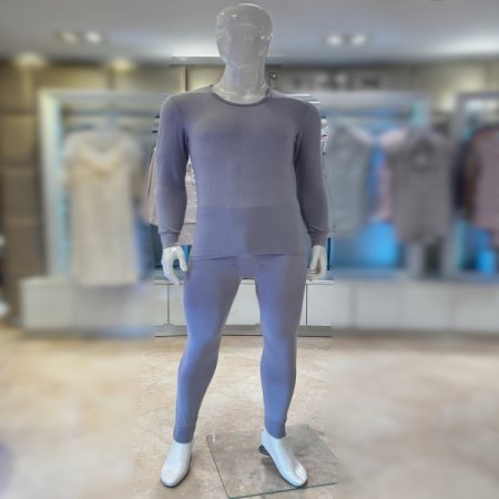 천연소재 모달 실크 남성내복세트