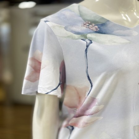 수채화 여성 실내복 반팔상의 단품