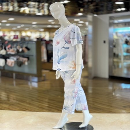 수채화 여성 반팔 7부 홈웨어세트