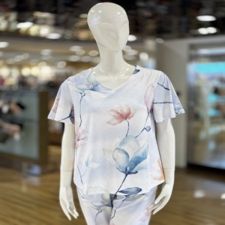 수채화 여성 반팔 7부 홈웨어세트