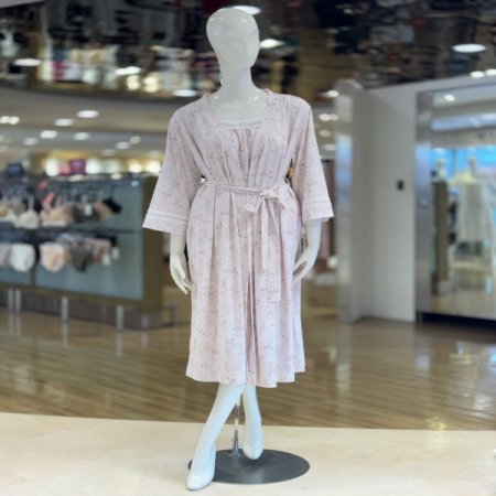 플라워나염 홈웨어 여성로브가운