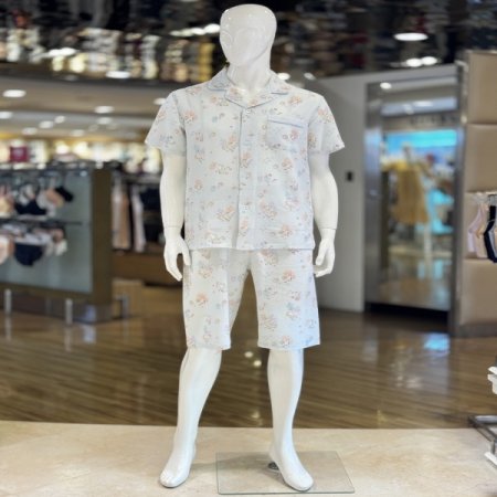 바다쿨링 주름원단 반팔 커플잠옷세트