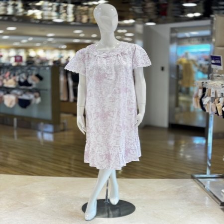 플라워 고급면80수 반팔여성원피스잠옷