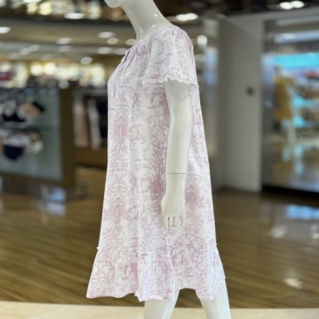 플라워 고급면80수 반팔여성원피스잠옷