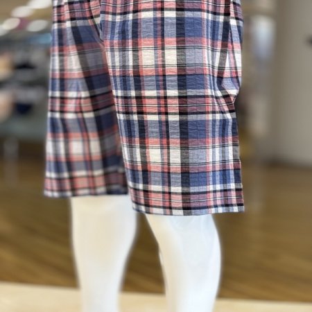 체크무늬 면 지짐이 반팔 남성잠옷세트