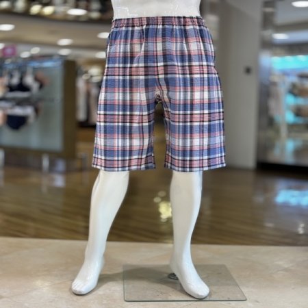 체크무늬 면 지짐이 반팔 커플잠옷세트