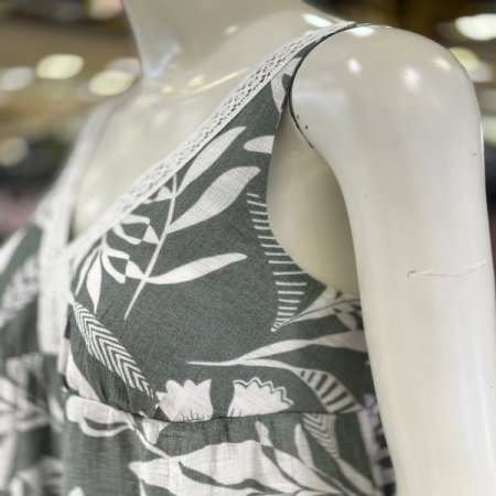 야자수 컵내장 여성 원피스잠옷