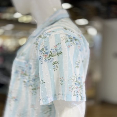 플라워 엠보싱 면  반팔 남성잠옷세트