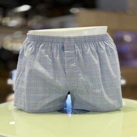 뱀부 체크 남성 사각 트렁크팬티