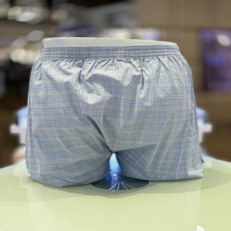 뱀부 체크 남성 사각 트렁크팬티