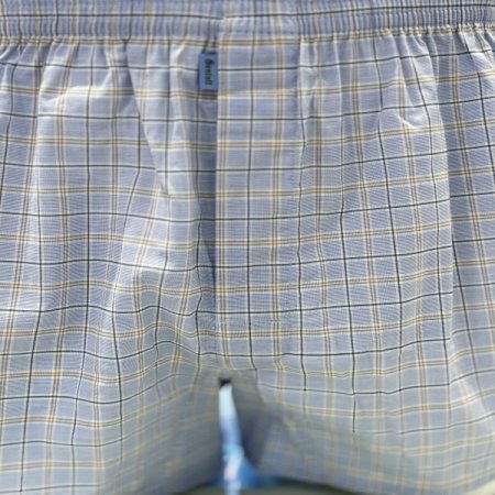 뱀부 체크 남성 사각 트렁크팬티