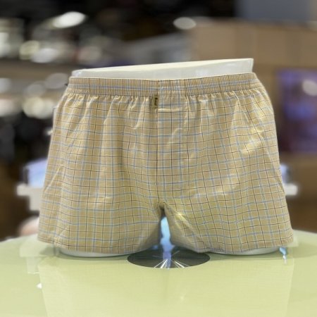 뱀부 체크 남성 사각 트렁크팬티