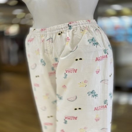 하와이 면100 반팔 여성 잠옷세트