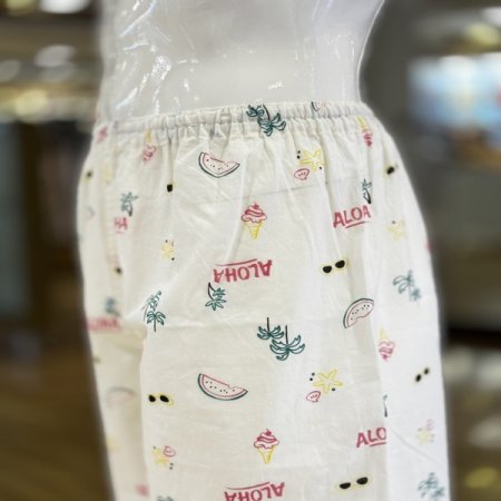 하와이 면100 반팔 남성 잠옷세트