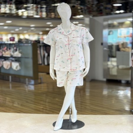 하와이 면100 여름 반팔커플잠옷세트