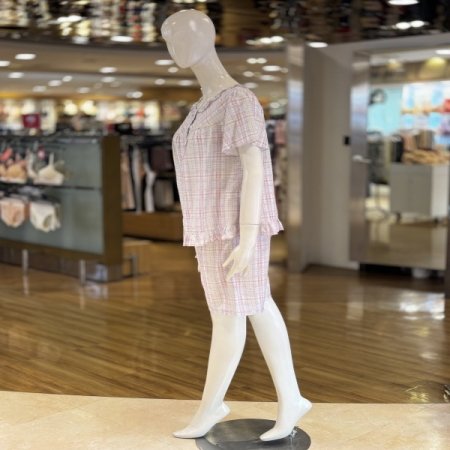 라운드프릴 쿨링 반팔 여성잠옷세트