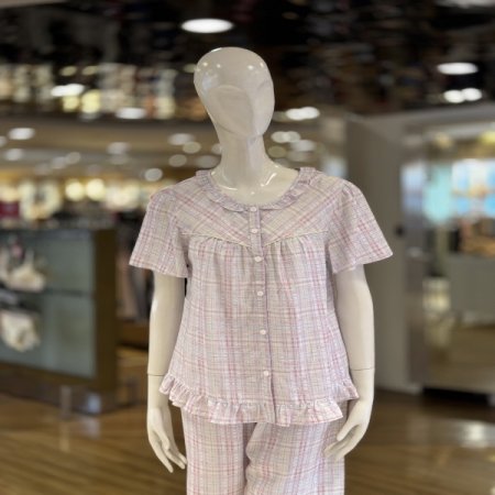 라운드프릴 쿨링 반팔 여성잠옷세트