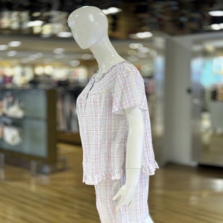 라운드프릴 쿨링 반팔 여성잠옷세트