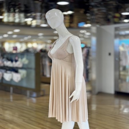 인견소재 롱 드레스 컵내장 여성슬립