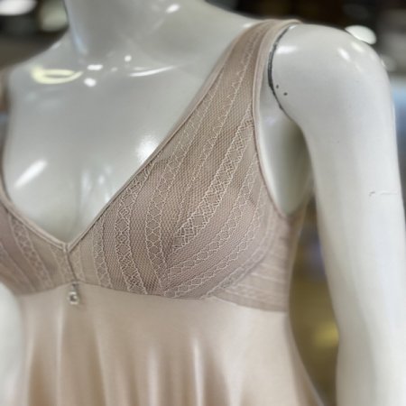 인견소재 롱 드레스 컵내장 여성슬립