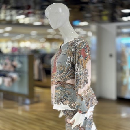 실크핏 폴리스판 여성 긴팔 홈웨어상의