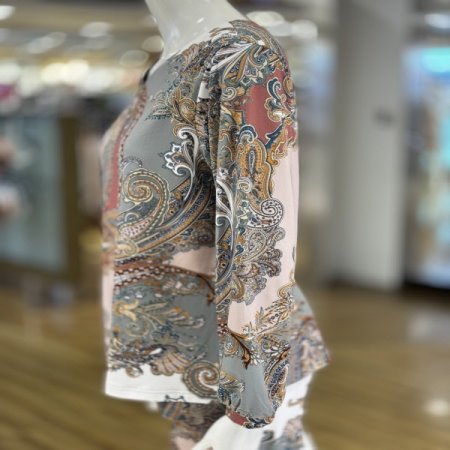 실크핏 폴리스판 여성 긴팔 홈웨어상의