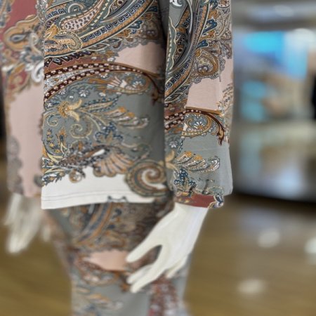 실크핏 폴리스판 여성 긴팔 홈웨어상의