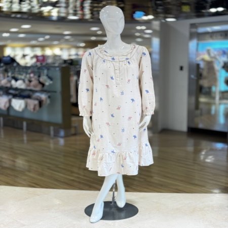 하트고양이 면100 여성원피스잠옷