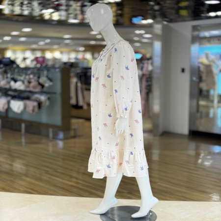 하트고양이 면100 여성원피스잠옷