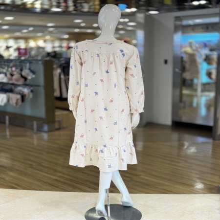 하트고양이 면100 여성원피스잠옷