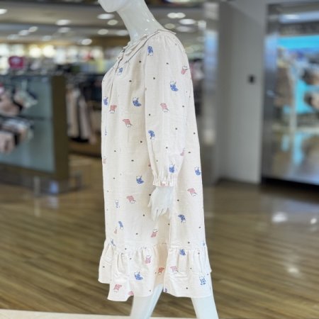 하트고양이 면100 여성원피스잠옷