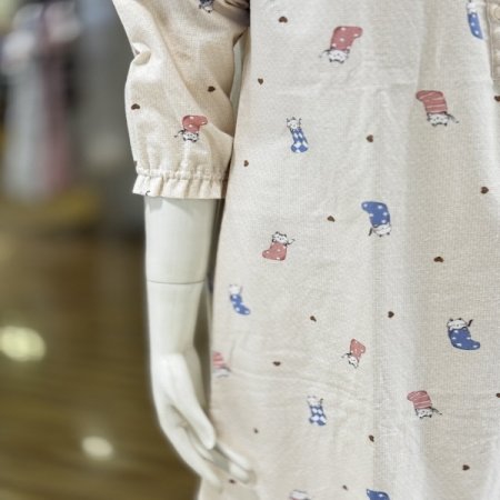 하트고양이 면100 여성원피스잠옷