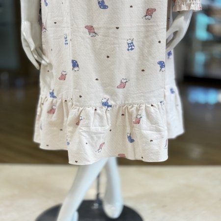 하트고양이 면100 여성원피스잠옷