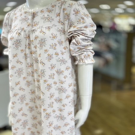 플라워 스판 홈웨어 여성원피스잠옷