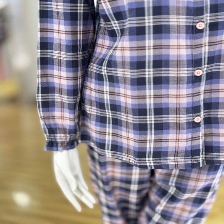 체크 기모 면혼방 여성잠옷세트