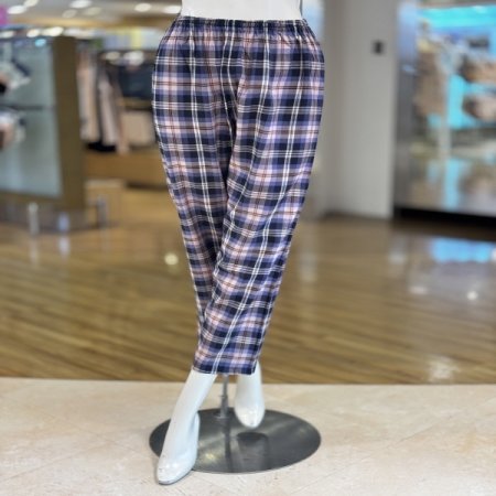 체크 기모 면혼방 여성잠옷세트