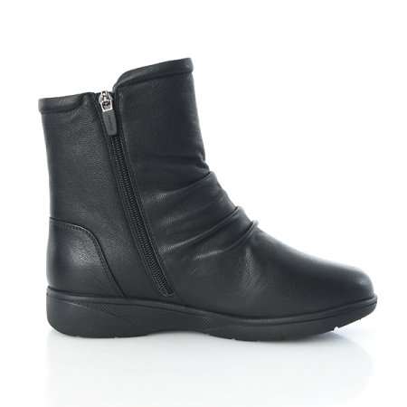 여성 경량 퍼내피 앵클 부츠