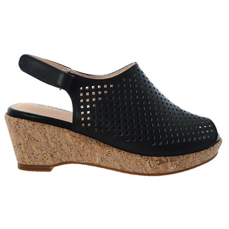 여성 웨지굽 펀칭 샌들