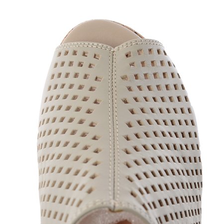 여성 웨지굽 펀칭 샌들