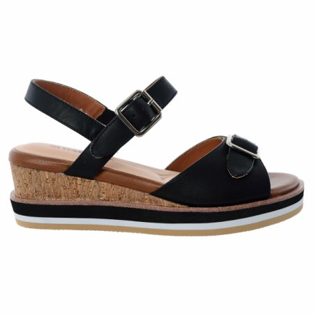 여성 웨지굽 스트랩 샌들