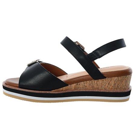 여성 웨지굽 스트랩 샌들