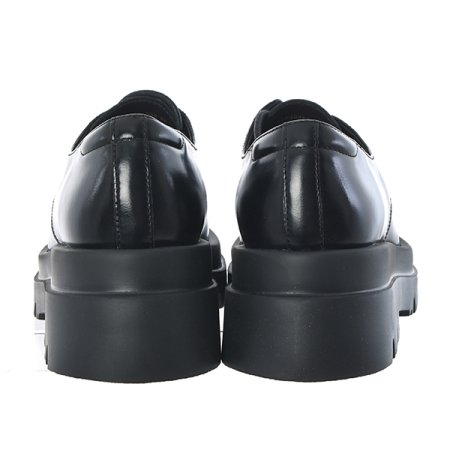 여성 스퀘어 청키 레이스업 로퍼